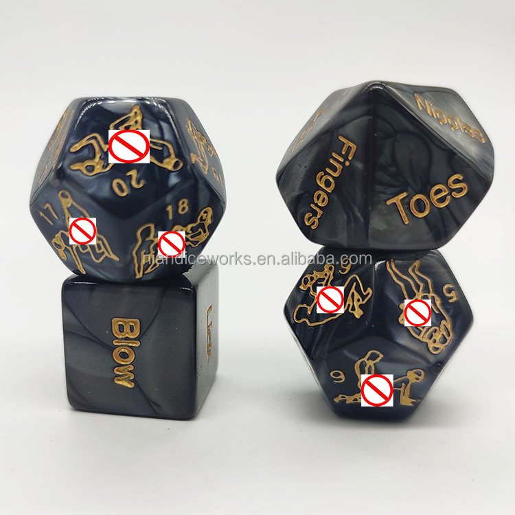 Wholesale Couples Action Flirting Dice 4PCS Sexy Game Glow In The Dark Dice Set