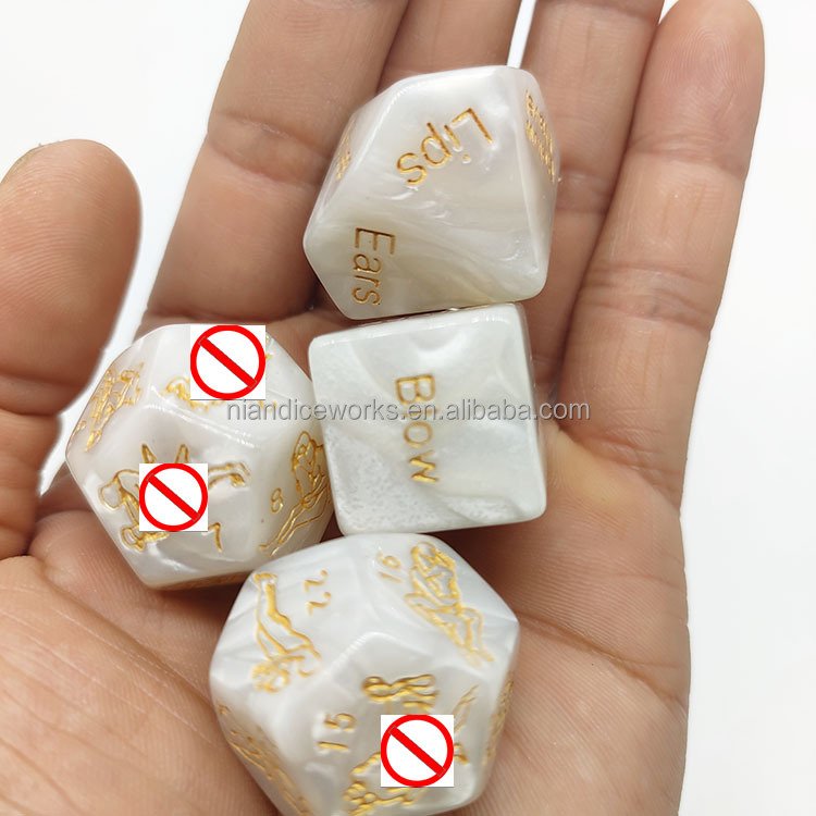 Wholesale Couples Action Flirting Dice 4PCS Sexy Game Glow In The Dark Dice Set