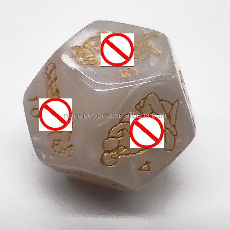 Wholesale Couples Action Flirting Dice 4PCS Sexy Game Glow In The Dark Dice Set