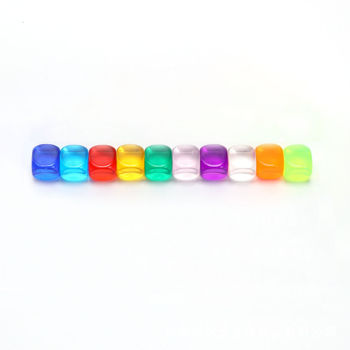 Manufacturer 16mm Transparent color acrylic dice clear Custom Printing Engraving teaching blank dice