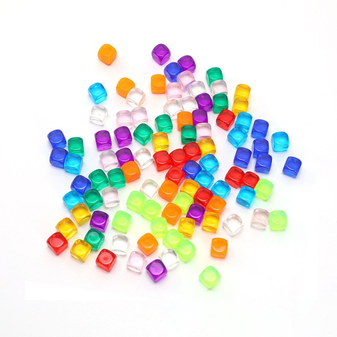 Manufacturer 16mm Transparent color acrylic dice clear Custom Printing Engraving teaching blank dice