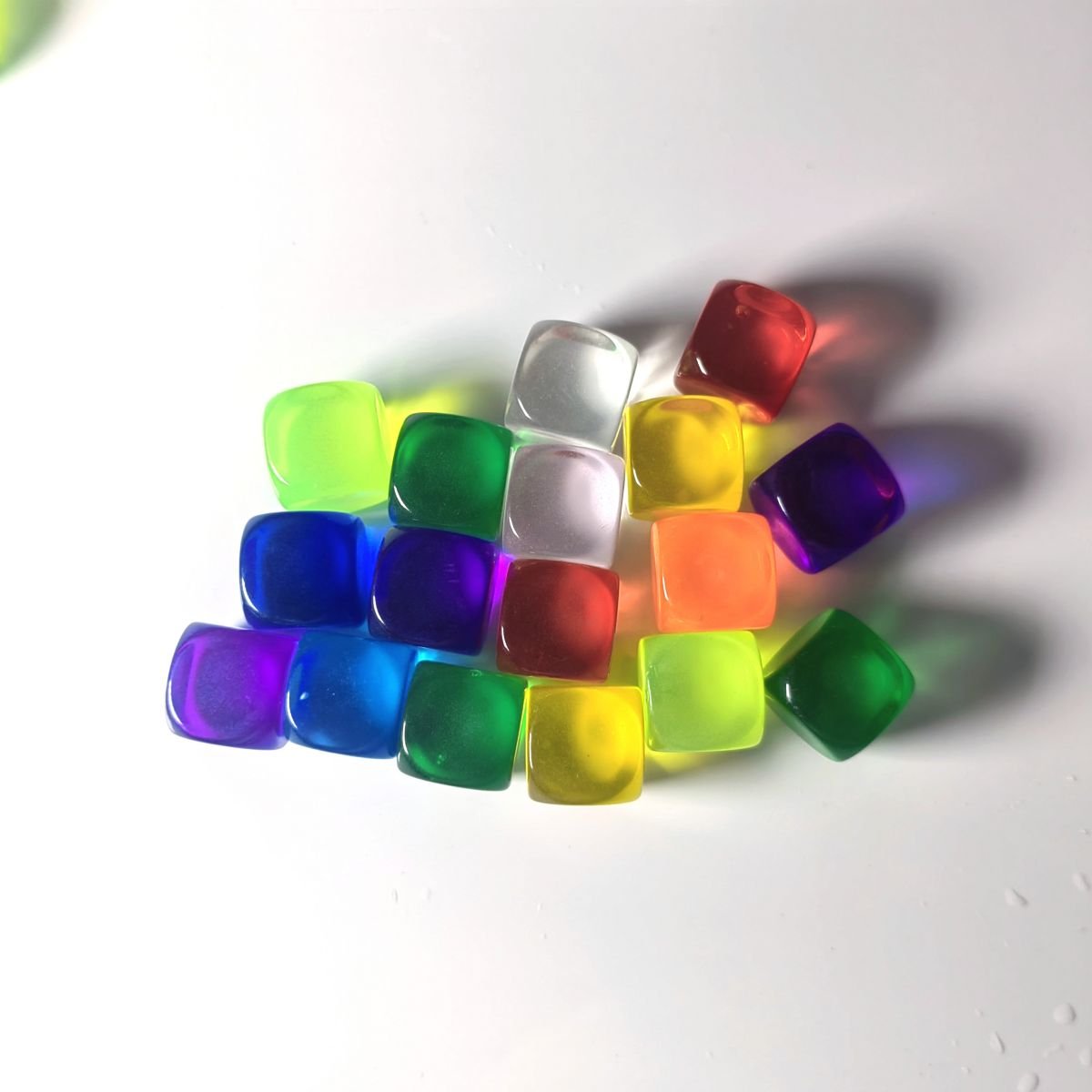 Manufacturer 16mm Transparent color acrylic dice clear Custom Printing Engraving teaching blank dice