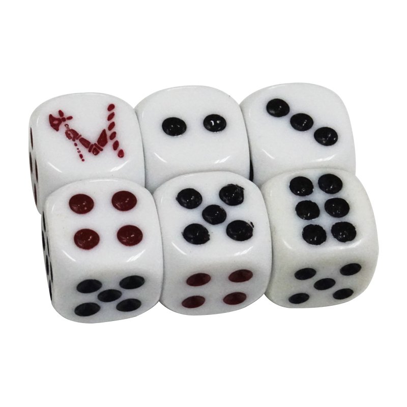 rounded corner Custom gaming dice bulk 12mm 14mm 16mm multi-color engraved pattern dot dice