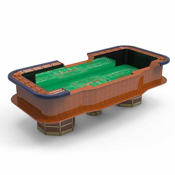 YH 8/12 Foot Luxury Casino Quality Solid Wood Dice Table Square Portable Craps Table For Sale