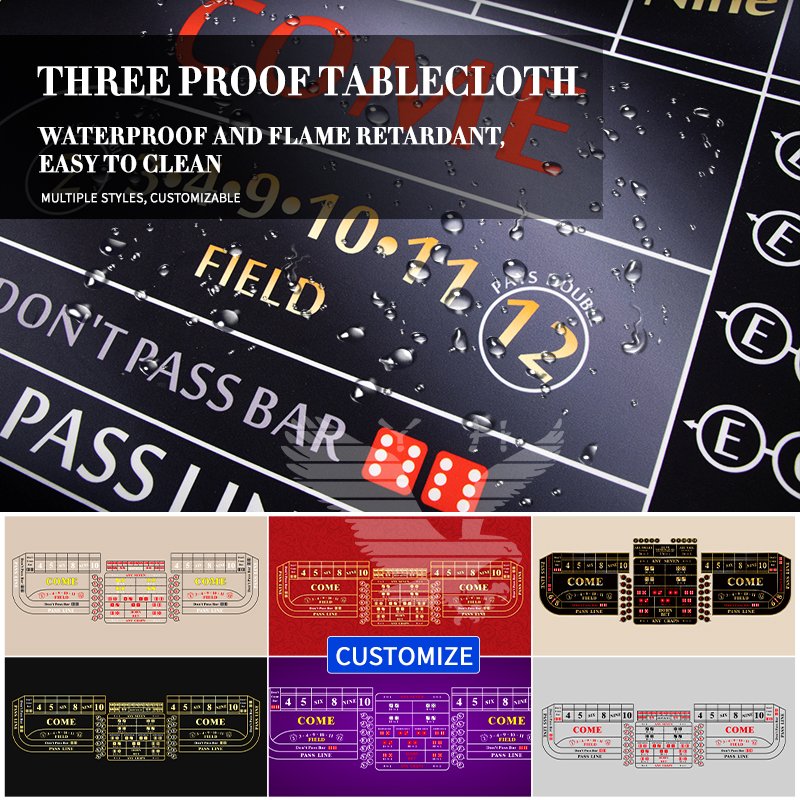 YH 8/12 Foot Luxury Casino Quality Solid Wood Dice Table Square Portable Craps Table For Sale