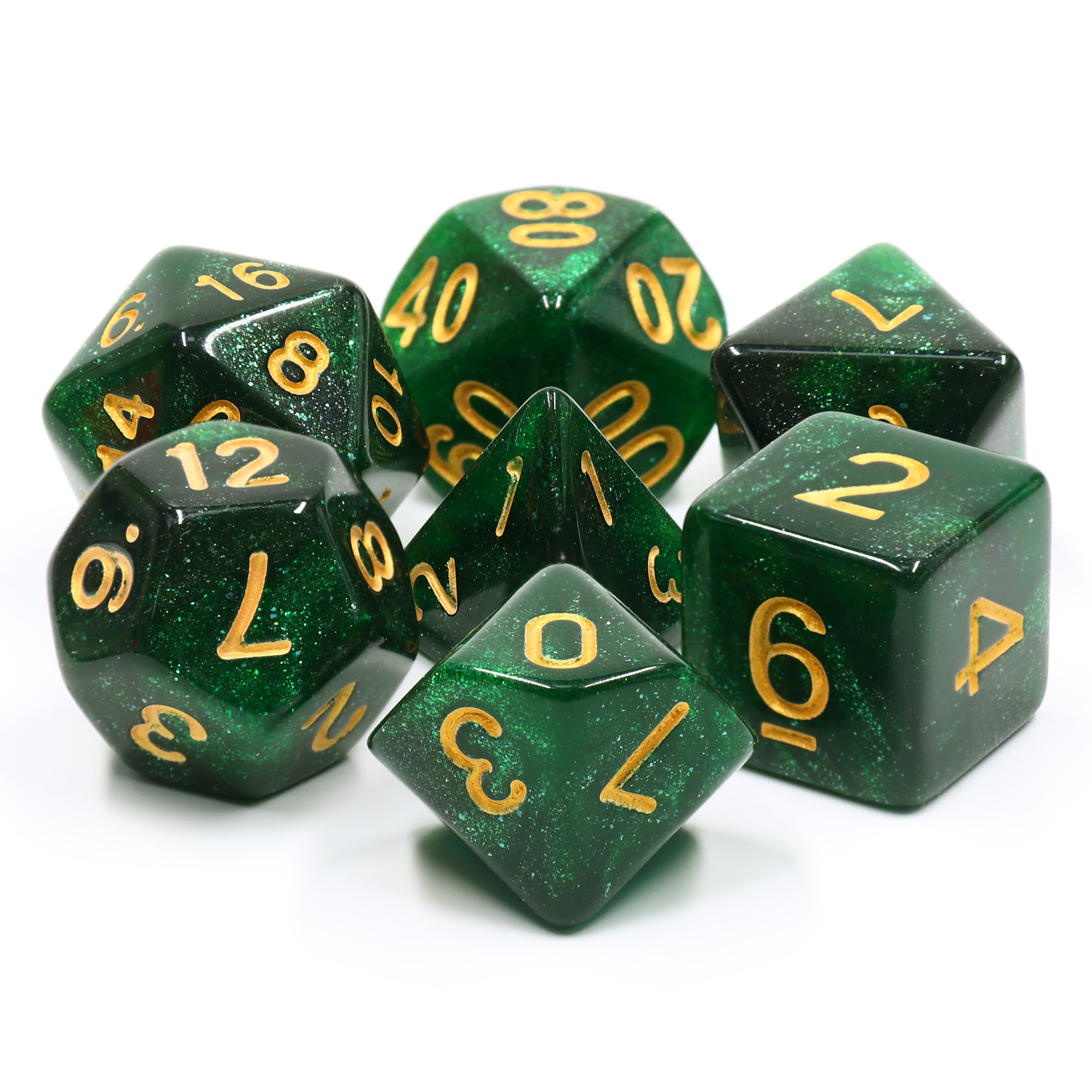 Plastic 7 pcs set Desk Game Accessories Polyhedral Custom Acrylic Dice Set for Dungeons and Dragons