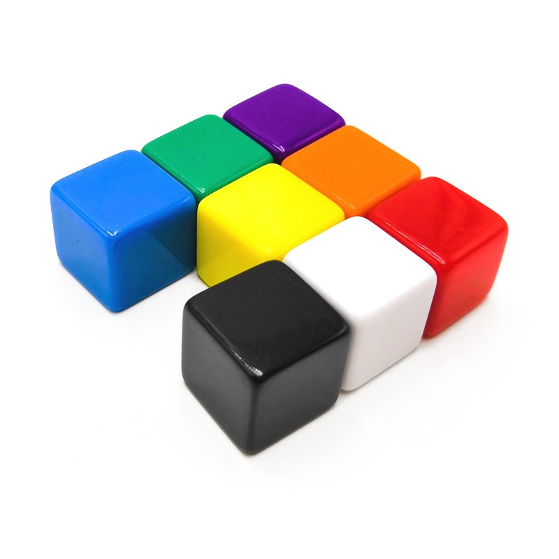 Wholesale blank dice set custom colored acrylic dice with logo
