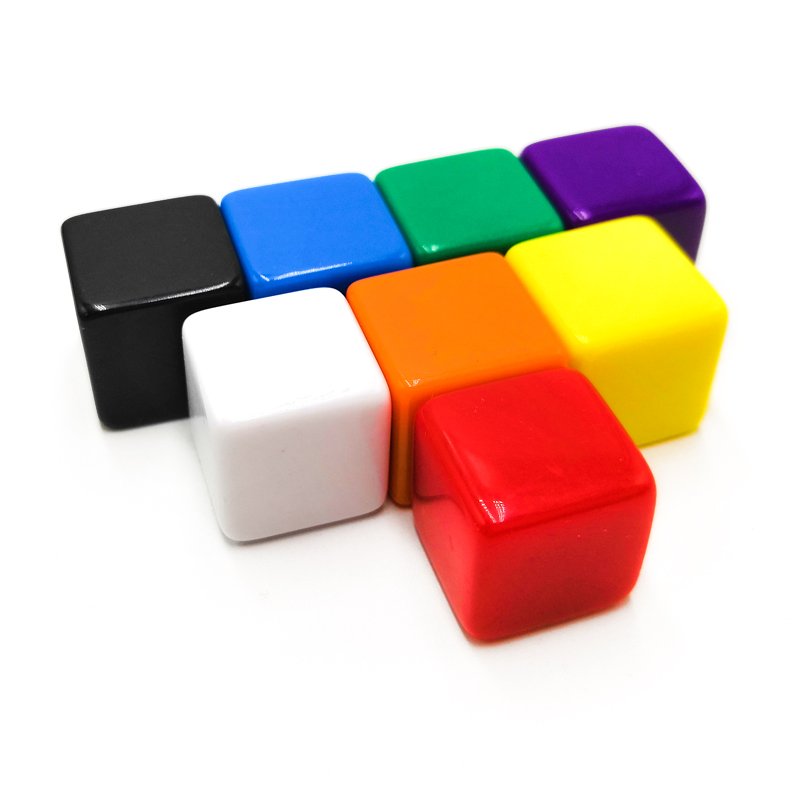 Wholesale blank dice set custom colored acrylic dice with logo