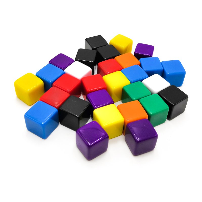 Wholesale blank dice set custom colored acrylic dice with logo