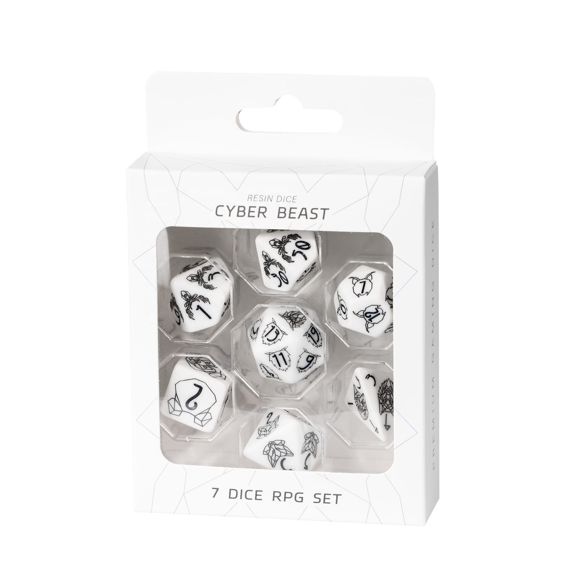 Udixi dnd dice set Cyber Beasts resin dice game dungeons and dragons resin RPG dice