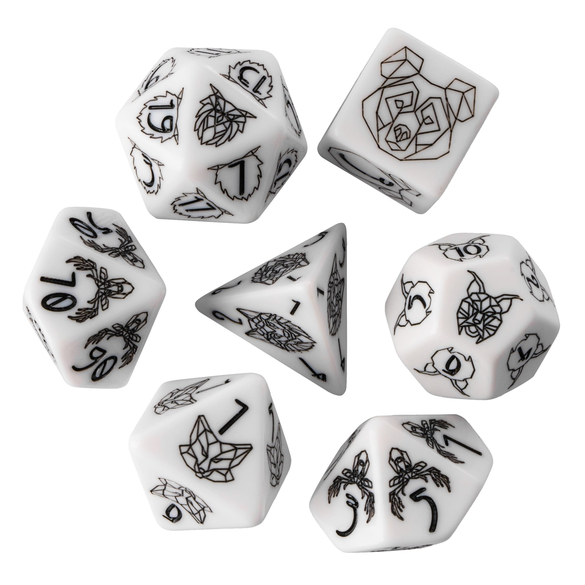Udixi dnd dice set Cyber Beasts resin dice game dungeons and dragons resin RPG dice