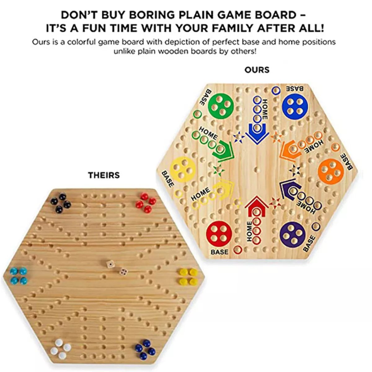 Double Sided Wooden Fast Track Ludo Board Game Parent-Children Interactive Games For Family Party Kids Adults