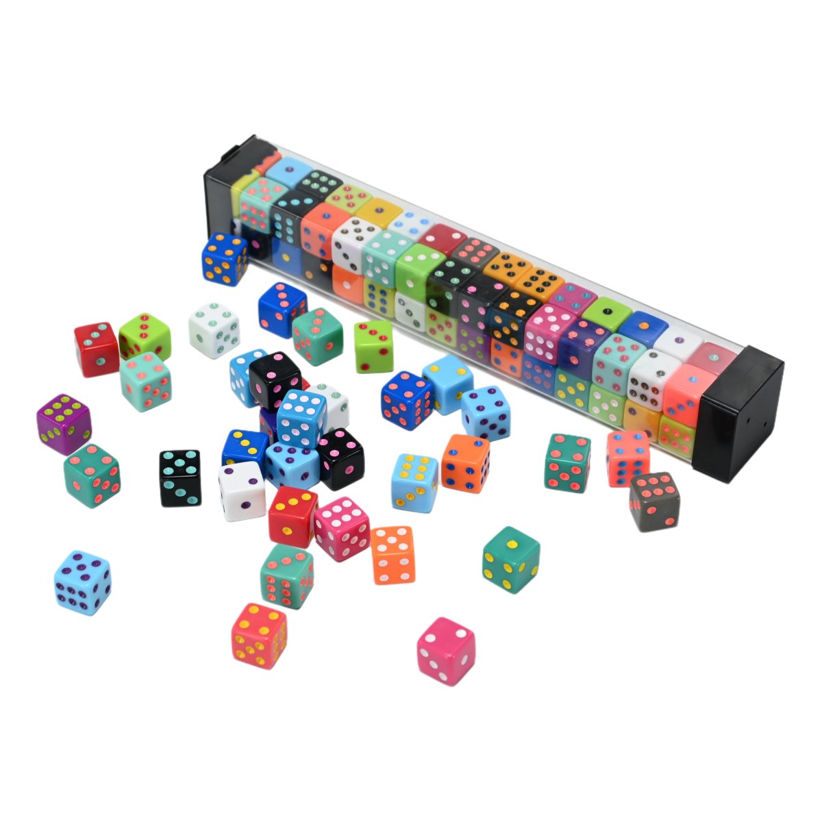 Wholesale 8Mm 10Mm 16Mm Black Dice With Dots Cheaper Acrylic Counting Dice Family Toy D6 Dice For Game