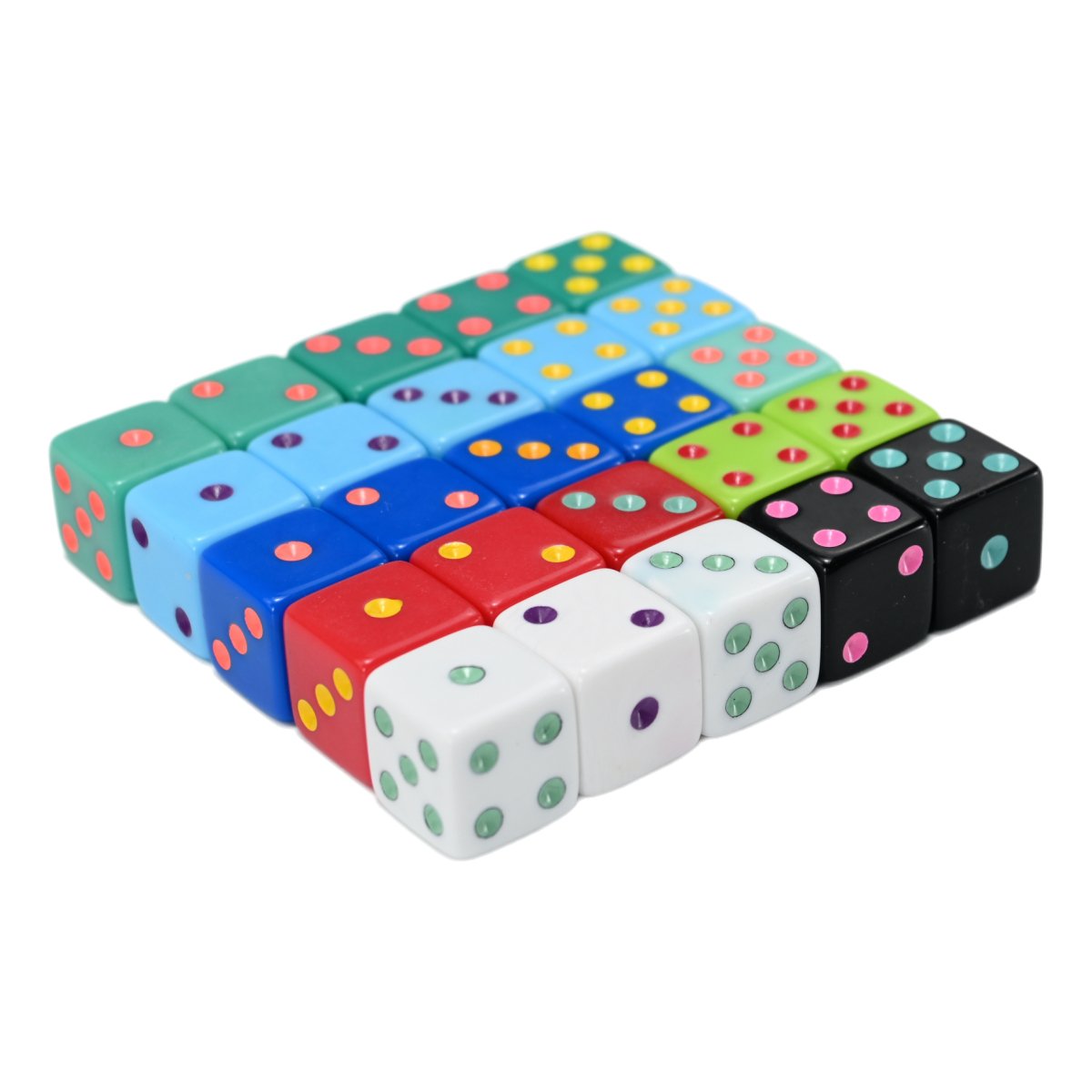 Wholesale 8Mm 10Mm 16Mm Black Dice With Dots Cheaper Acrylic Counting Dice Family Toy D6 Dice For Game