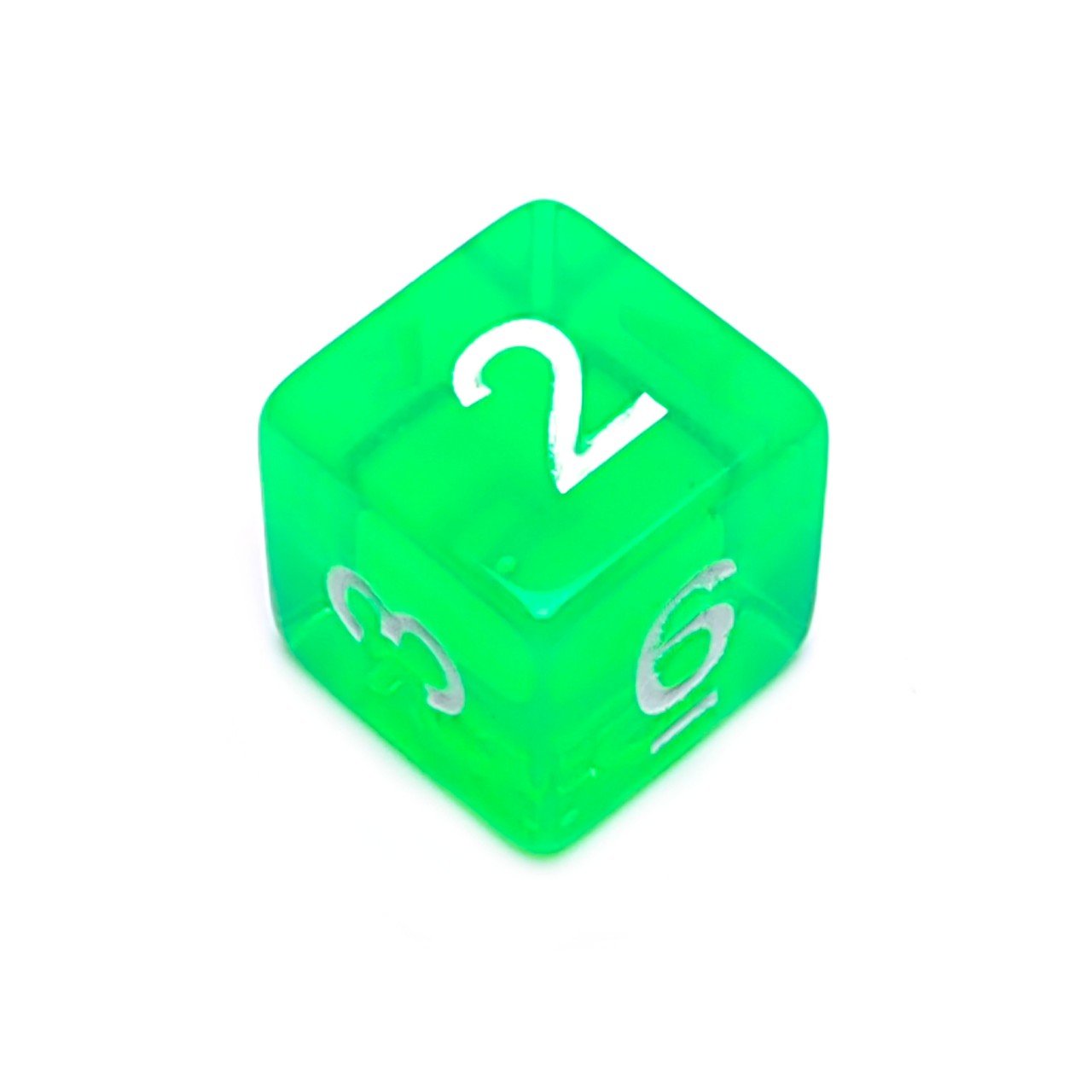Hot Sell 16mm Transparent green Plastic dnd dice set for Table games entertainment