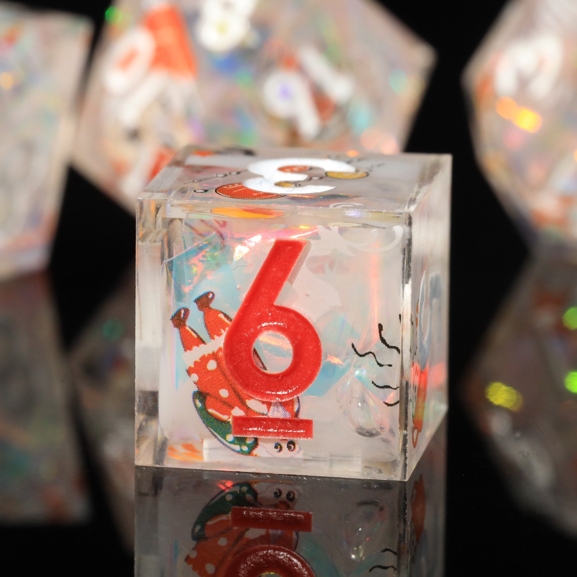 MINI PLANET Pumpkin Spider Christmas Stickers DND Dice Set Wholesale Custom Resin Dice For TRPG Board Game Sharp Polyhedral Dice