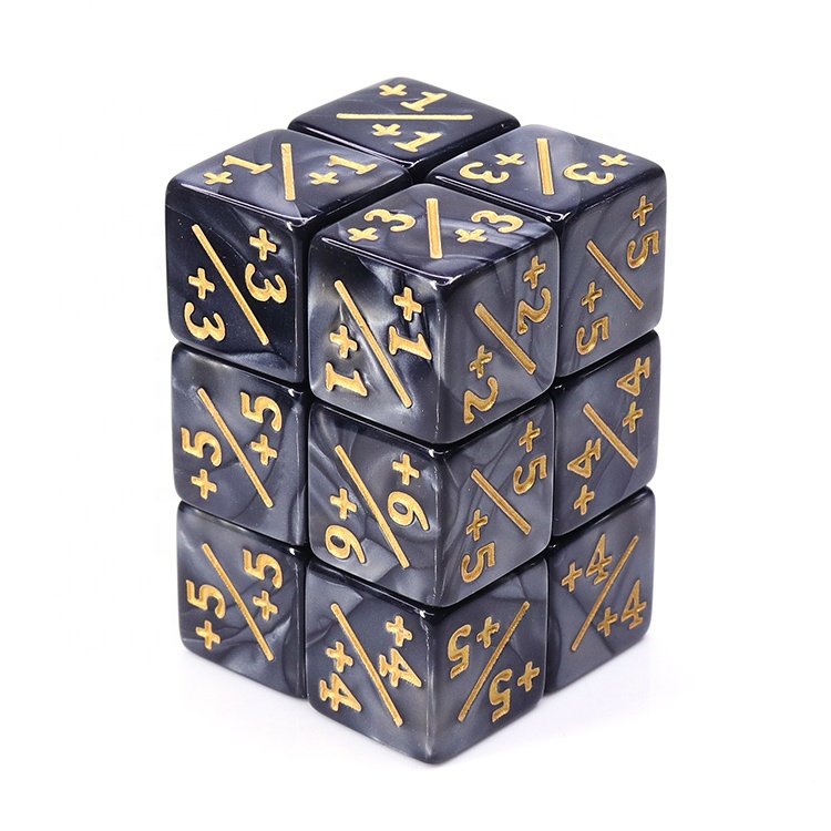 Chinese Cheaper 16mm plastic acrylic round corner positive or negative dice cube for dnd rpg games