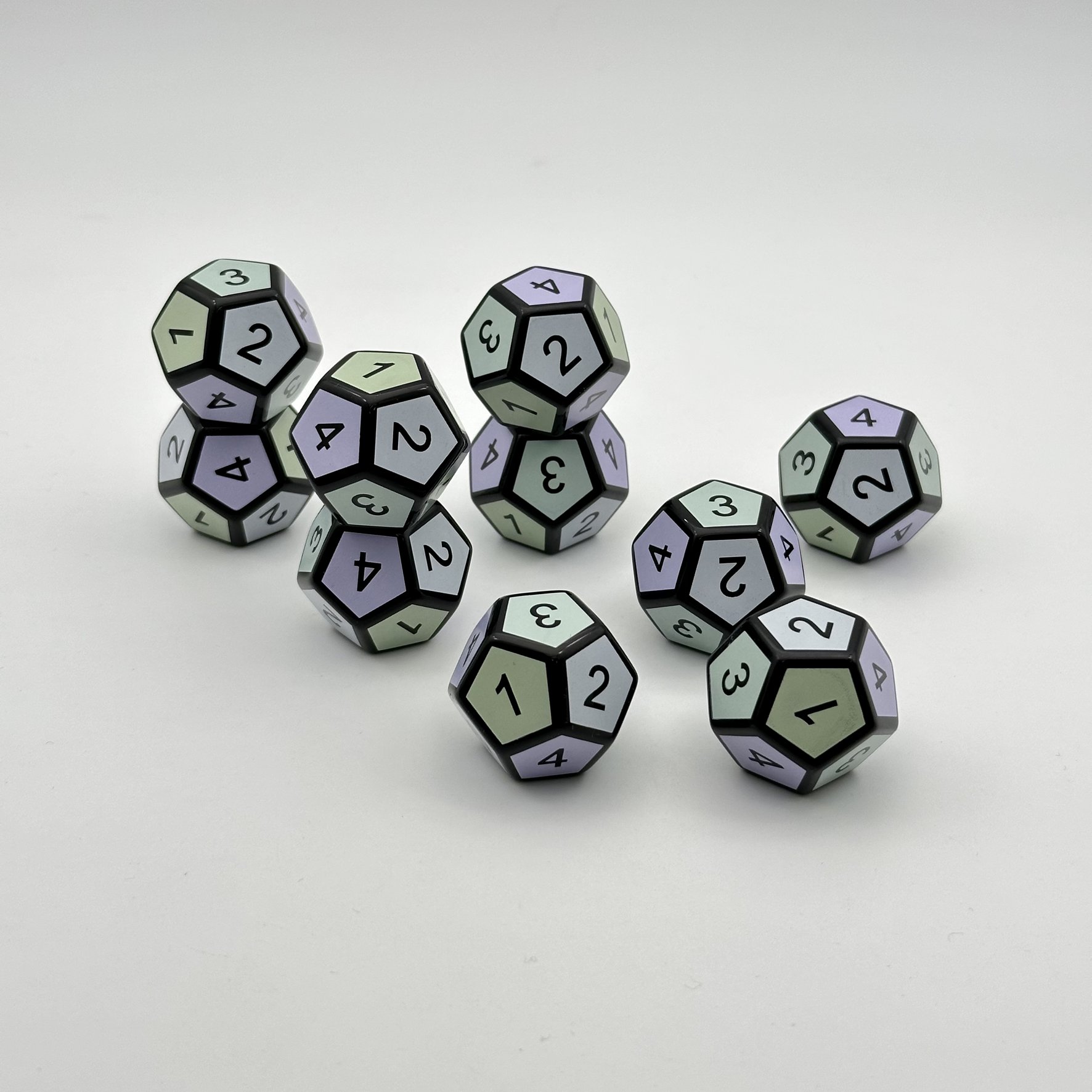 High Quality Custom Polyhedron D6D8D10D12 Plastic Acrylic Digital Game Accessories Printed Dice Board Game