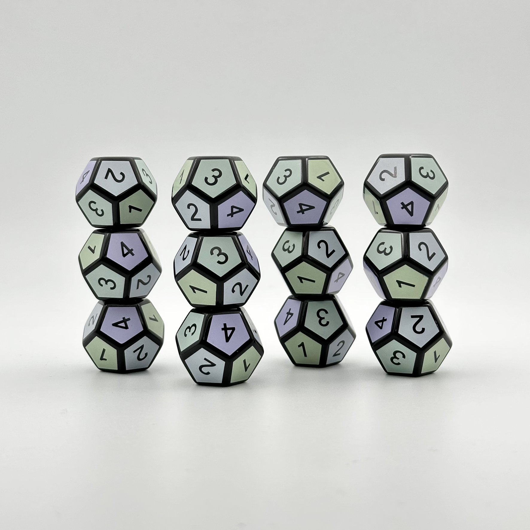 High Quality Custom Polyhedron D6D8D10D12 Plastic Acrylic Digital Game Accessories Printed Dice Board Game
