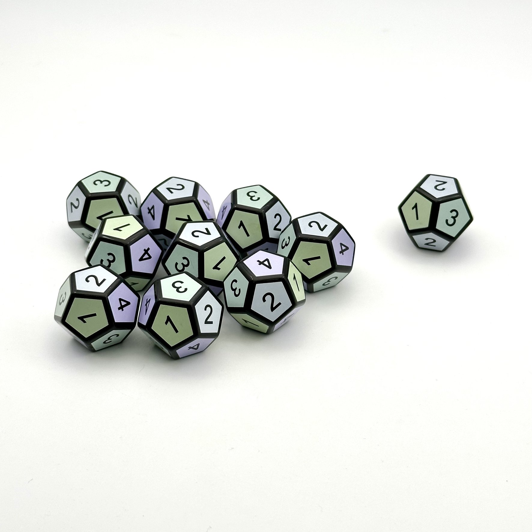 High Quality Custom Polyhedron D6D8D10D12 Plastic Acrylic Digital Game Accessories Printed Dice Board Game