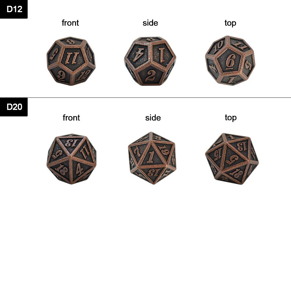 High quality new style dnd custom game metal dice set