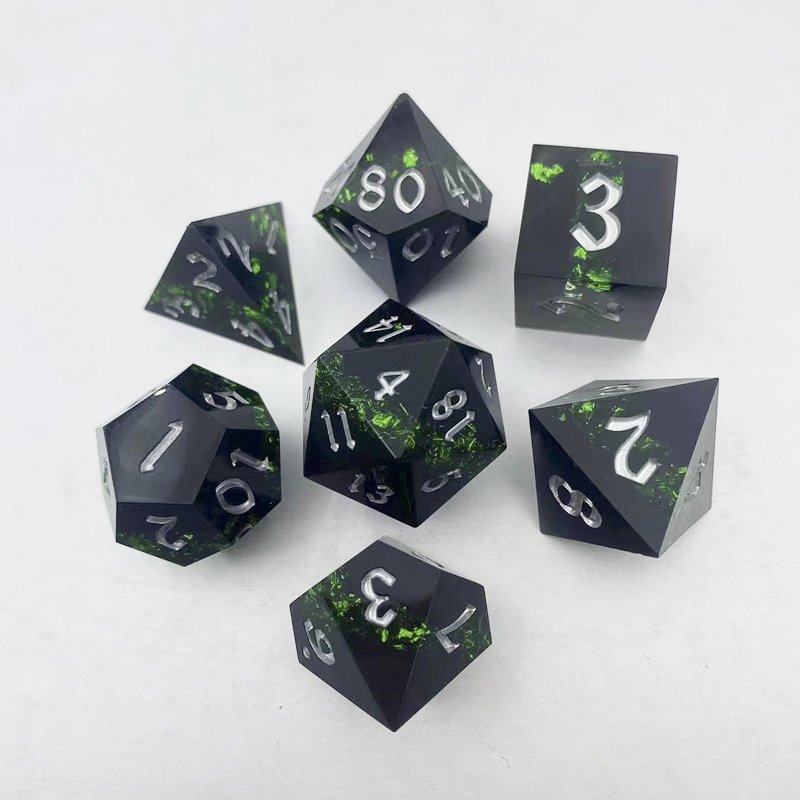 Factory Direct Polyhedral Resin Dices 7 Sharp Edge D&D Dungeons and Dragons TRPG Board Game Table Dice