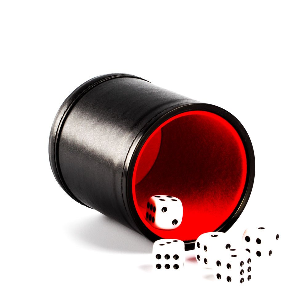 Leather Dice Cup Plush Velvet Lined Bar Dice Box Black Leatherette Exterior with Velvet Interior Cheap promotion game dice
