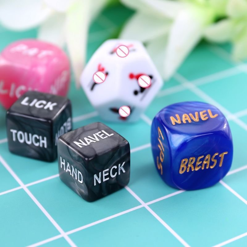 wholesale 6pcs Funny Love Dice set Fun Adult Love Posture Game Novelty Erotic Gift Honeymoon Luminous Toy for Couple