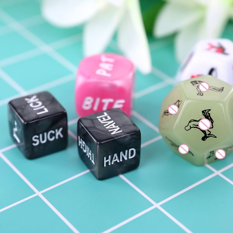wholesale 6pcs Funny Love Dice set Fun Adult Love Posture Game Novelty Erotic Gift Honeymoon Luminous Toy for Couple