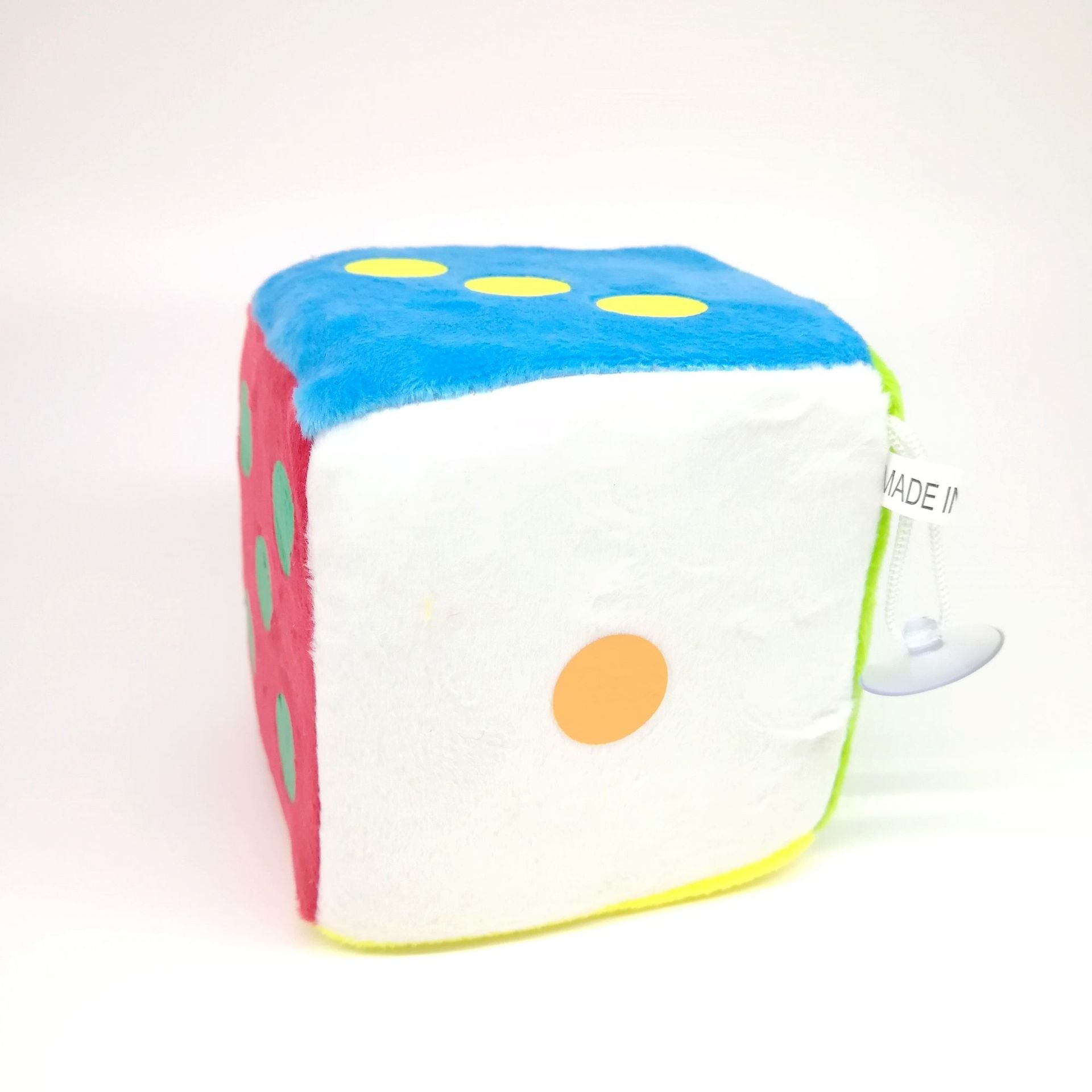 Dice Plush Toy with Lanyard Suction Cup Cute Digital Dice Plushie Ornament Super Soft Stuffed Dice Pendant Stress Relief toy