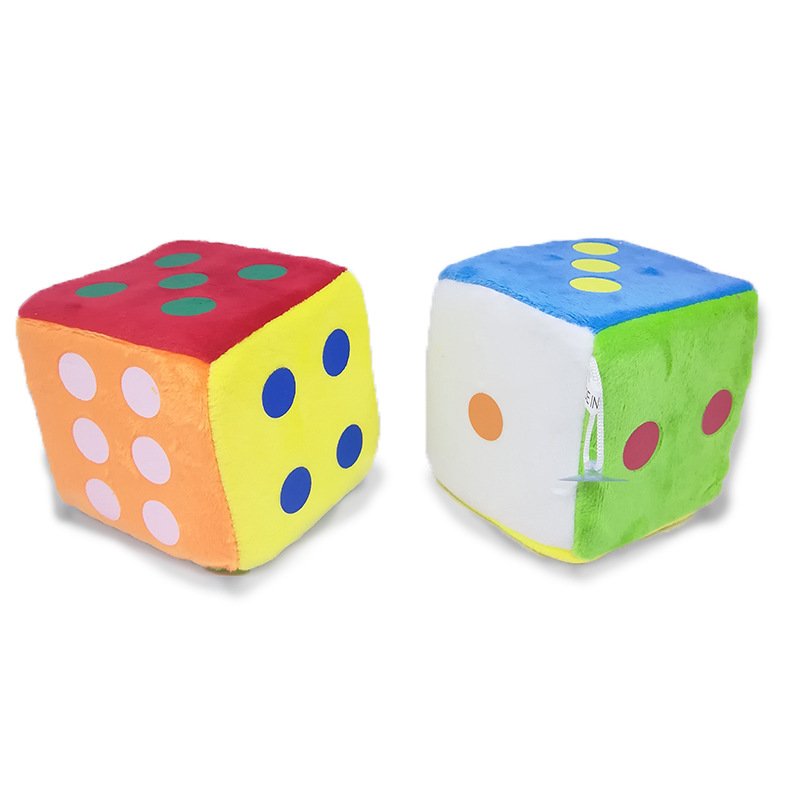 Dice Plush Toy with Lanyard Suction Cup Cute Digital Dice Plushie Ornament Super Soft Stuffed Dice Pendant Stress Relief toy