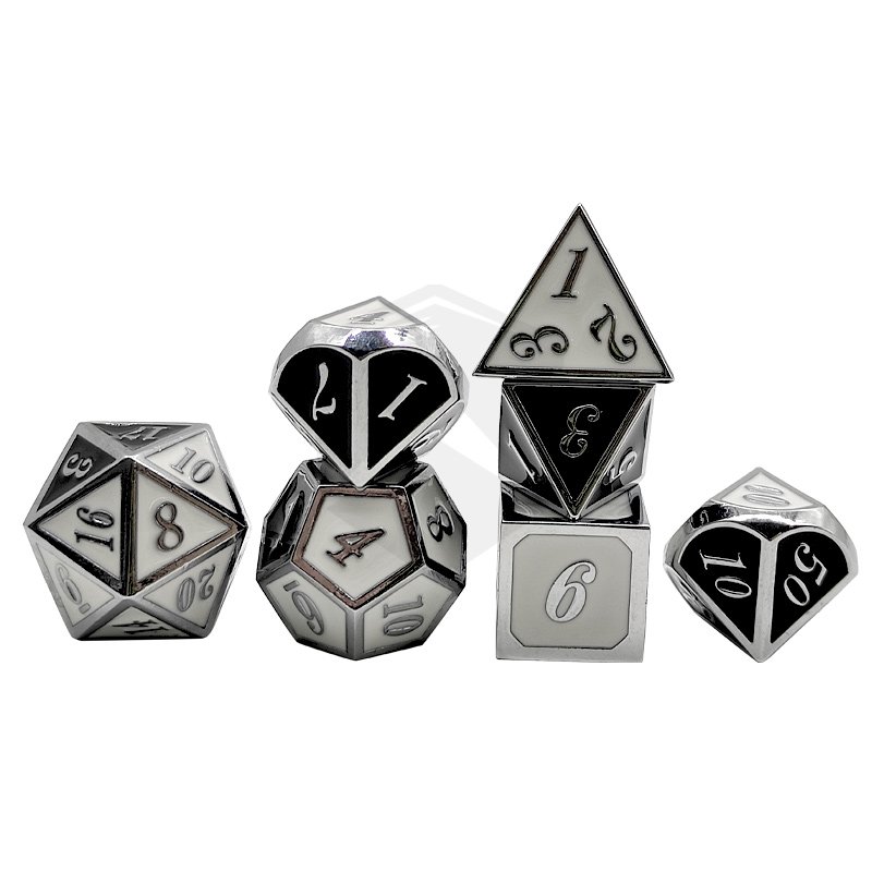 RPG board game metal dice set oem whole sale dnd Polyhedral Colorful Metal dice from Manufacturer for Game dnd dice set