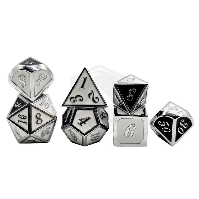 RPG board game metal dice set oem whole sale dnd Polyhedral Colorful Metal dice from Manufacturer for Game dnd dice set