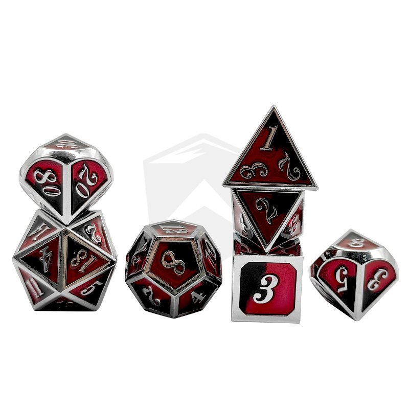 RPG board game metal dice set oem whole sale dnd Polyhedral Colorful Metal dice from Manufacturer for Game dnd dice set