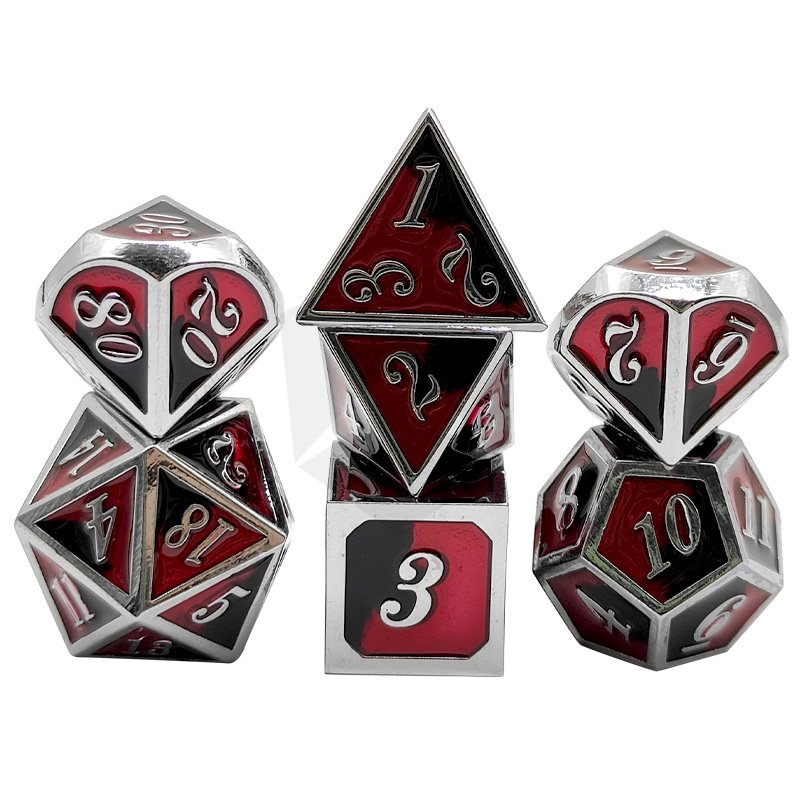 RPG board game metal dice set oem whole sale dnd Polyhedral Colorful Metal dice from Manufacturer for Game dnd dice set
