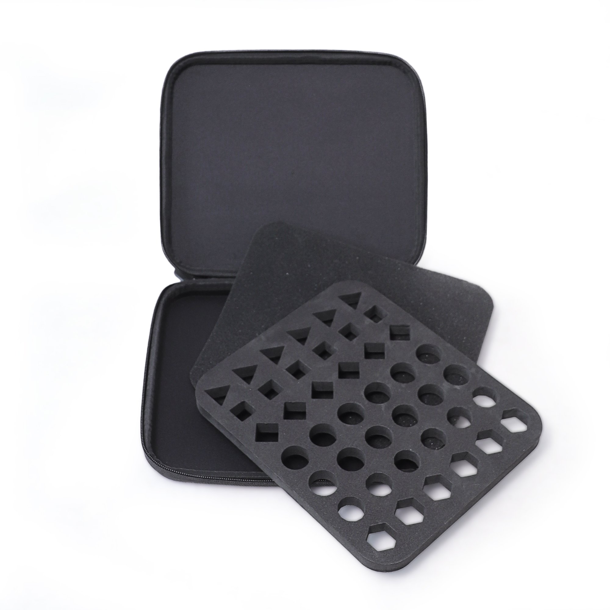 Custom Molded EVA Packaging Dice Tray Foam Zipper Case Pouch, Hard Shell Waterproof Case For Dice Set Box