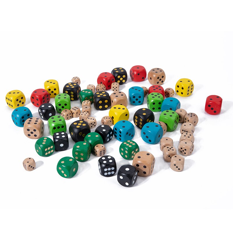 Customized 20mm Rounded D6 Wooden Dice Square Shape for TTRPG Board Game