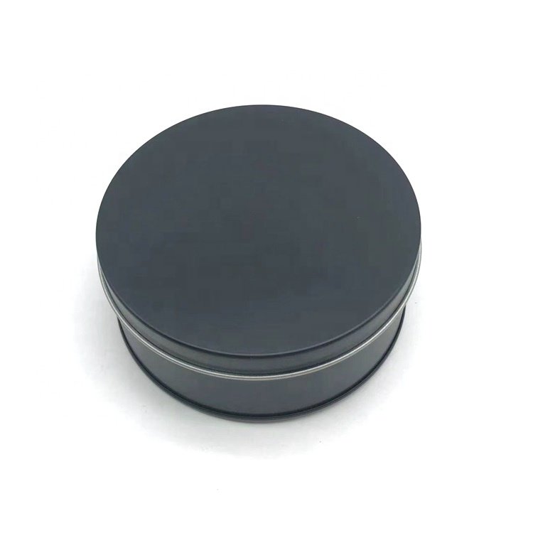 Small MOQ Lower Price Matt Black Round Tin Metal Dice Box for DND Dice Set