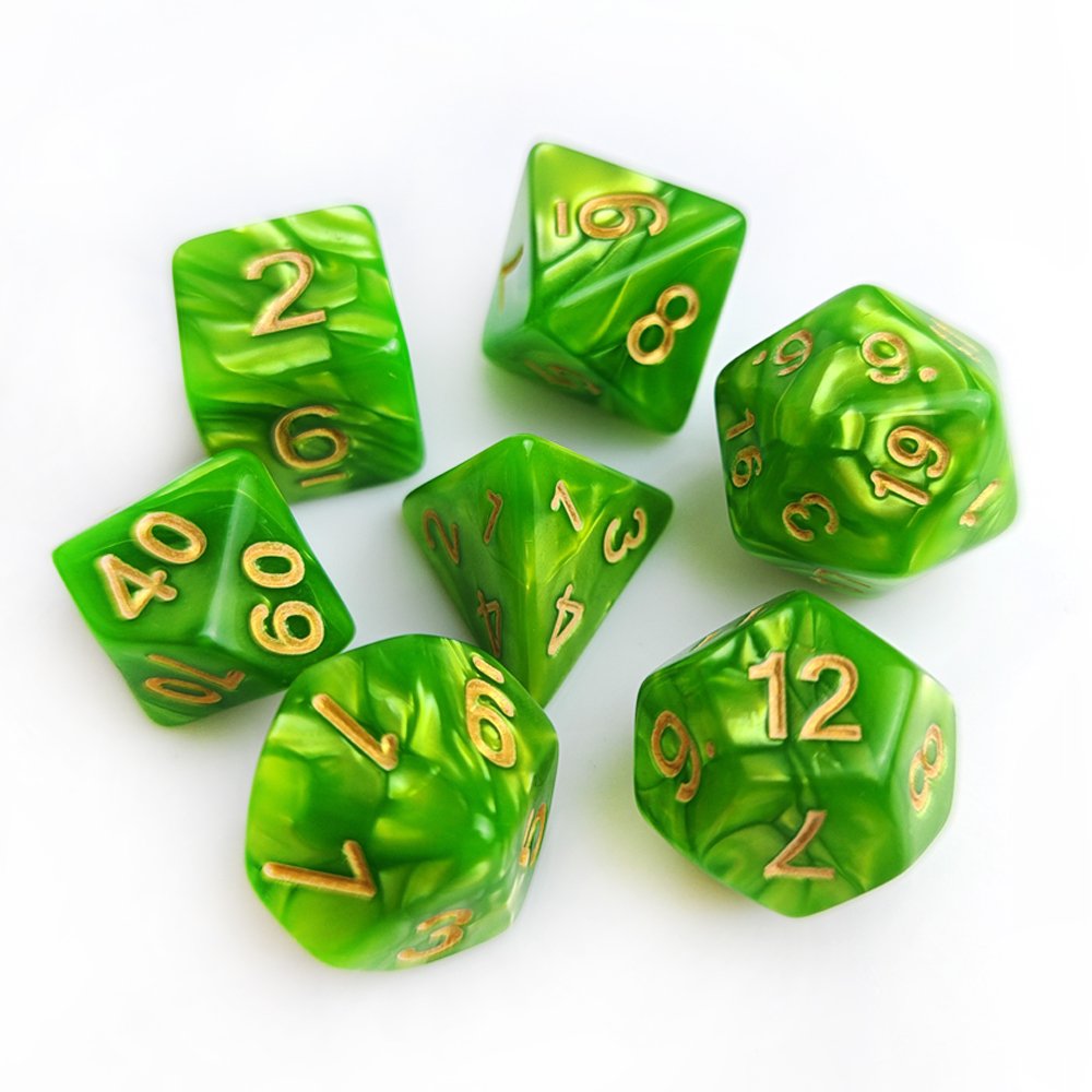 Factory Direct Sales 16mm Acrylic Dice Set D4-D20 Dungeons and Dragons DND RPG Board Game Dice