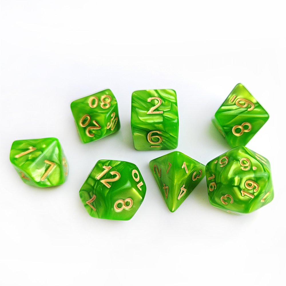 Factory Direct Sales 16mm Acrylic Dice Set D4-D20 Dungeons and Dragons DND RPG Board Game Dice