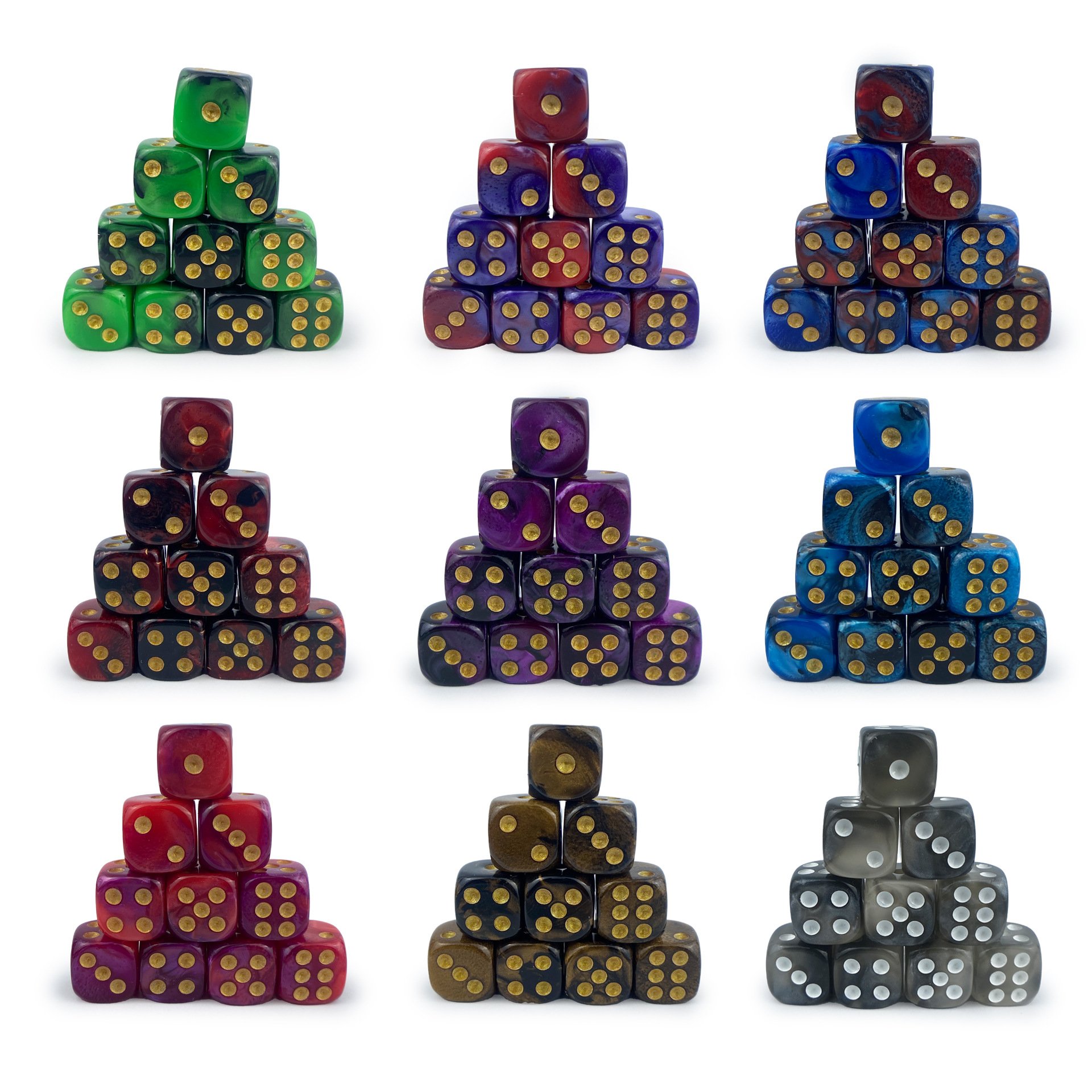 Dice cross-border table game teaching 12mm6 two-color round corner D6 high-grade high-quality dice