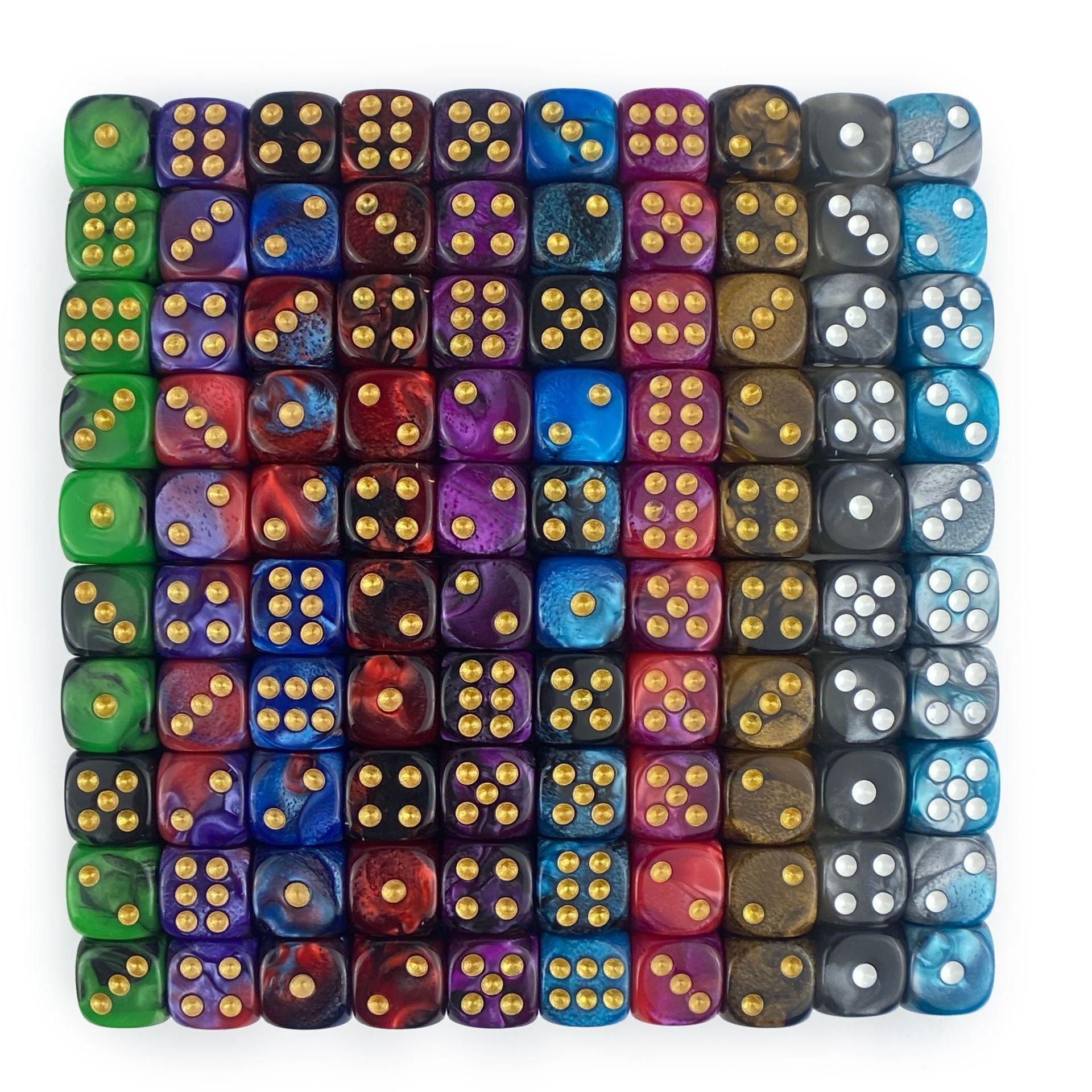 Dice cross-border table game teaching 12mm6 two-color round corner D6 high-grade high-quality dice