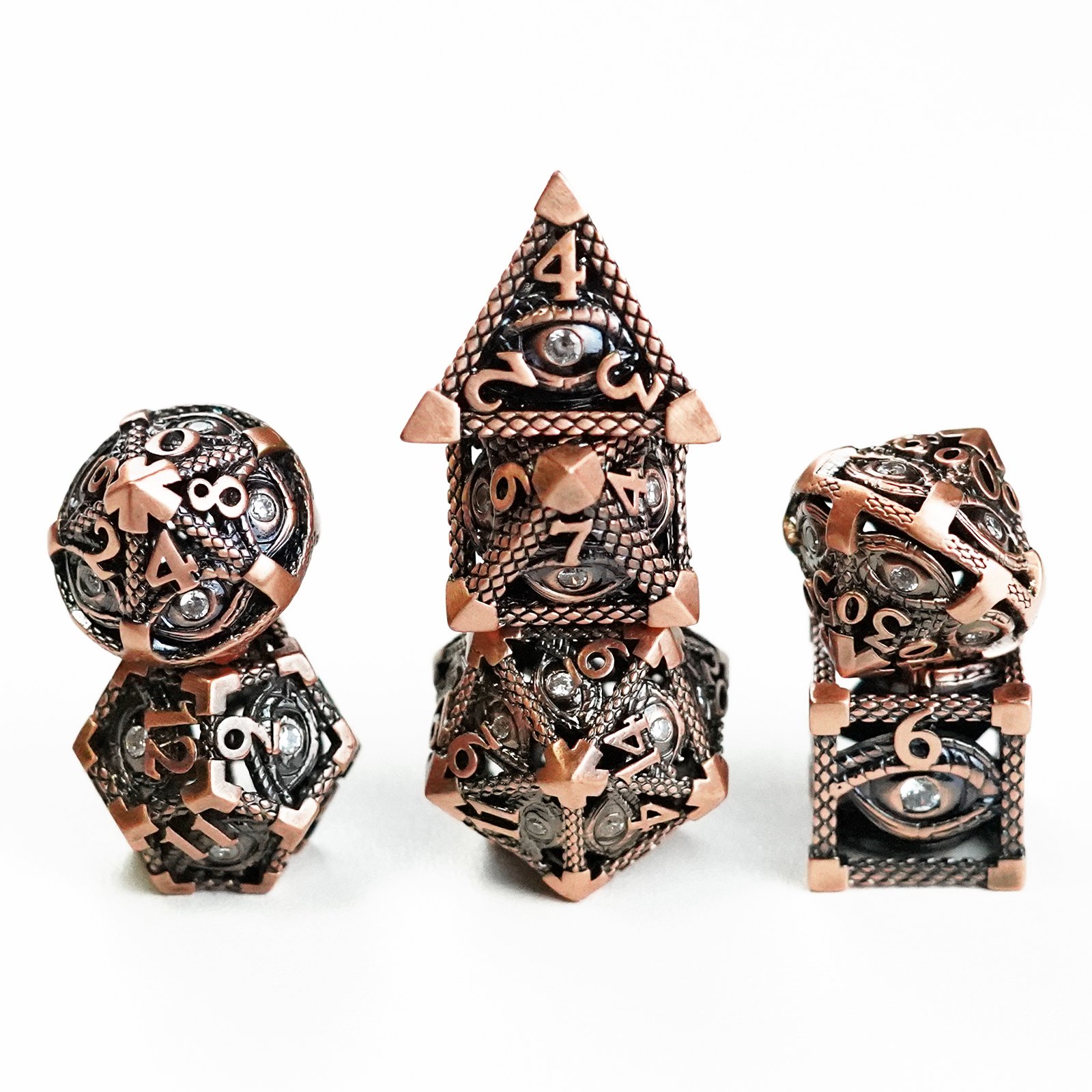 Hollow Metal Dice New Eye Flying Dragon D&D Dice 7 DND Dice set