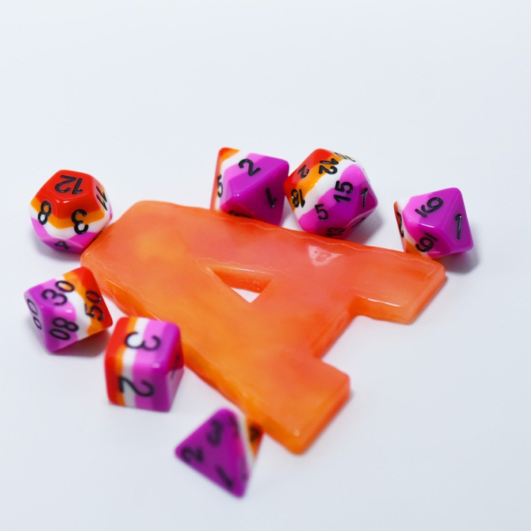 Low Moq Dnd Dice Resin Layer Dice Set Popular Color Dice For Collector And Gamer