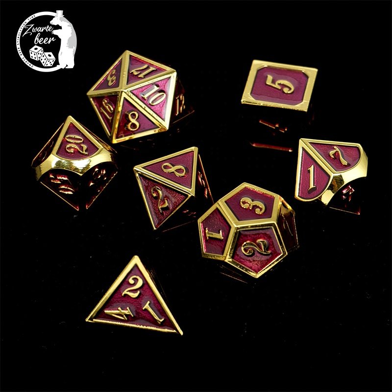 custom Metal Dice set Colorful DND Dice 7PCS Dungeons & Dragons Dice Board Game