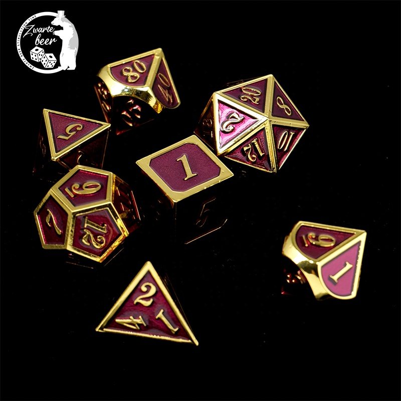 custom Metal Dice set Colorful DND Dice 7PCS Dungeons & Dragons Dice Board Game