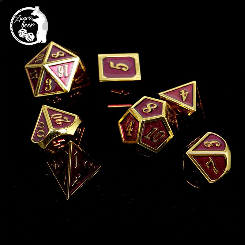 custom Metal Dice set Colorful DND Dice 7PCS Dungeons & Dragons Dice Board Game