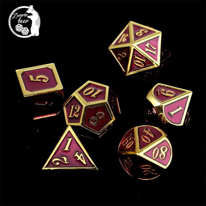 custom Metal Dice set Colorful DND Dice 7PCS Dungeons & Dragons Dice Board Game