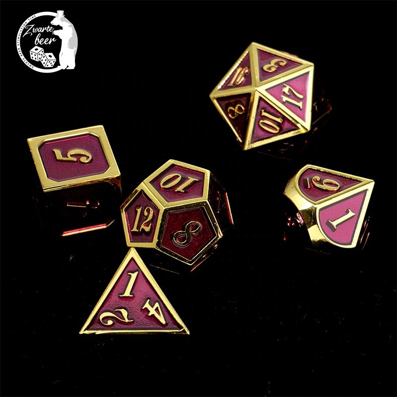 custom Metal Dice set Colorful DND Dice 7PCS Dungeons & Dragons Dice Board Game
