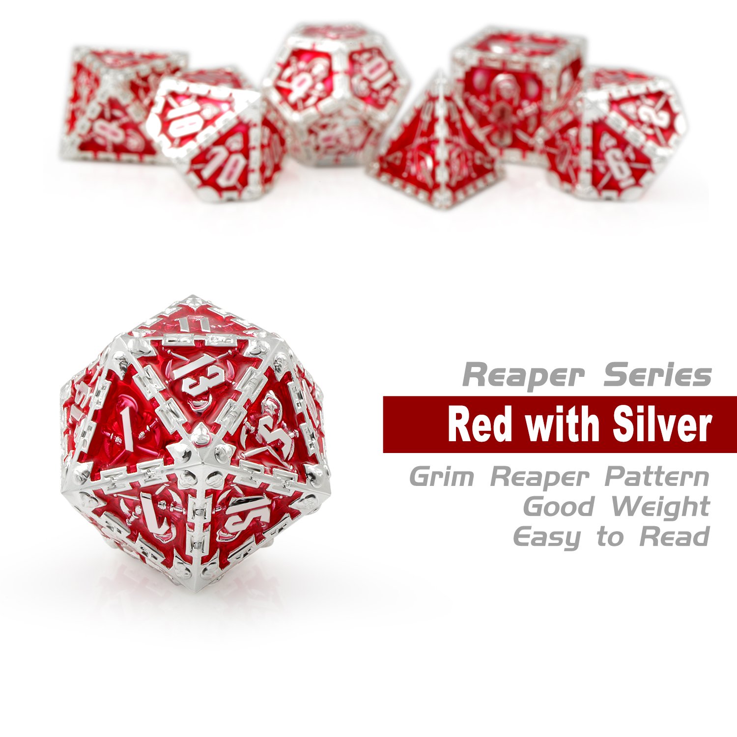 Wholesale DND Metal Dice, The Reaper Metal DnD Dice Set game dice for Dungeons and Dragons Game